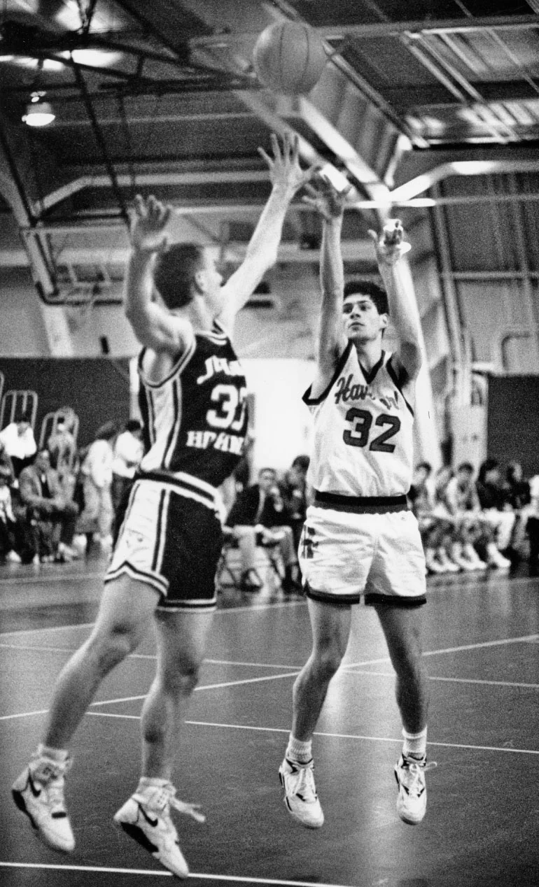 Dan Greenstone, Haverford’s sixth man in 1990-91, was like many of his teammates that season: he possessed the desire but not always the skill to beat the more-talented teams the Fords played. In its opener against the University of Rochester, Haverford lost by 70 points.