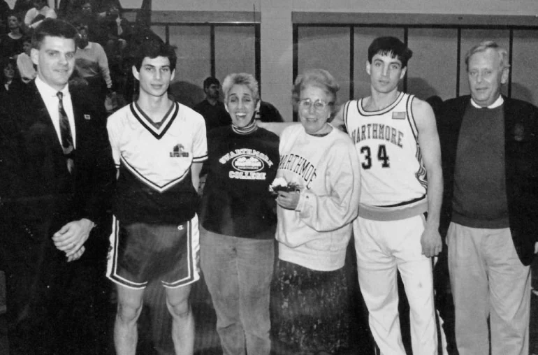 On senior night at Swarthmore, Mike Greenstone faced his brother, Dan, and Haverford. The boys’ mother and grandmother flew out for the game. In a packed gym, on a historic night, the Swarthmore fans heckled Dan relentlessly, shouting “Greenstone’s brother sucks!”