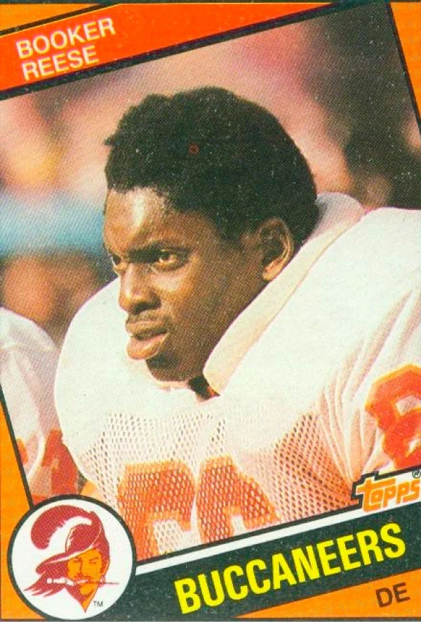 The back of Booker Reese’s 1984 Topps card said that his “improved pass-rushing techniques accounted for 16 quarterback pressures and one sack in 1983.” He would never record another NFL sack.