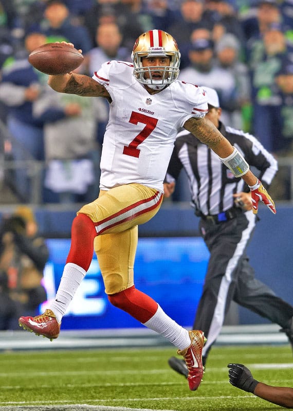 COLIN KAEPERNICK A starter for less than two seasons, he has nevertheless led the 49ers to a Super Bowl and an NFC championship game appearance.
