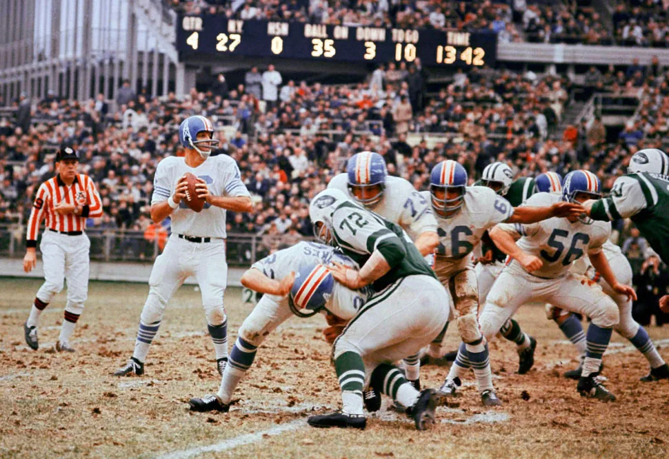 GEORGE BLANDA He may be best known for his longevity (a record 26 seasons at quarterback and kicker), but his passing led the Oilers to the first two AFC titles, in 1960 and ’61.